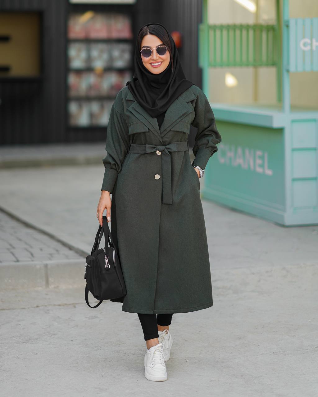 مانتو دانشجویی دخترانه بلند و کوتاه جنس پرشیا سایز 1 و 2