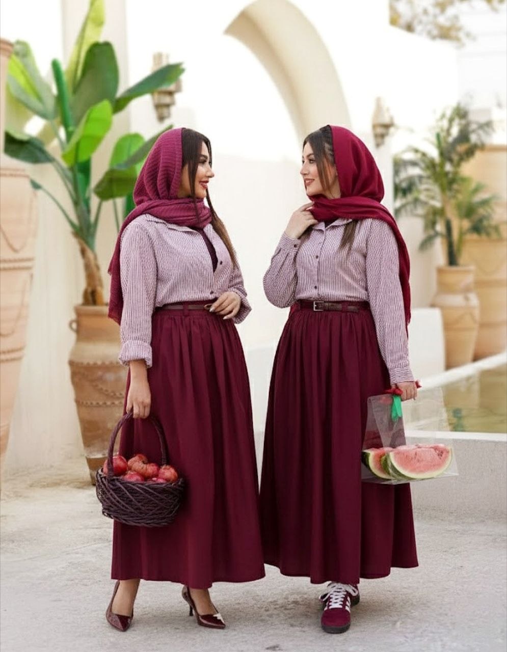 ست شومیز دامن مدل یلدایی