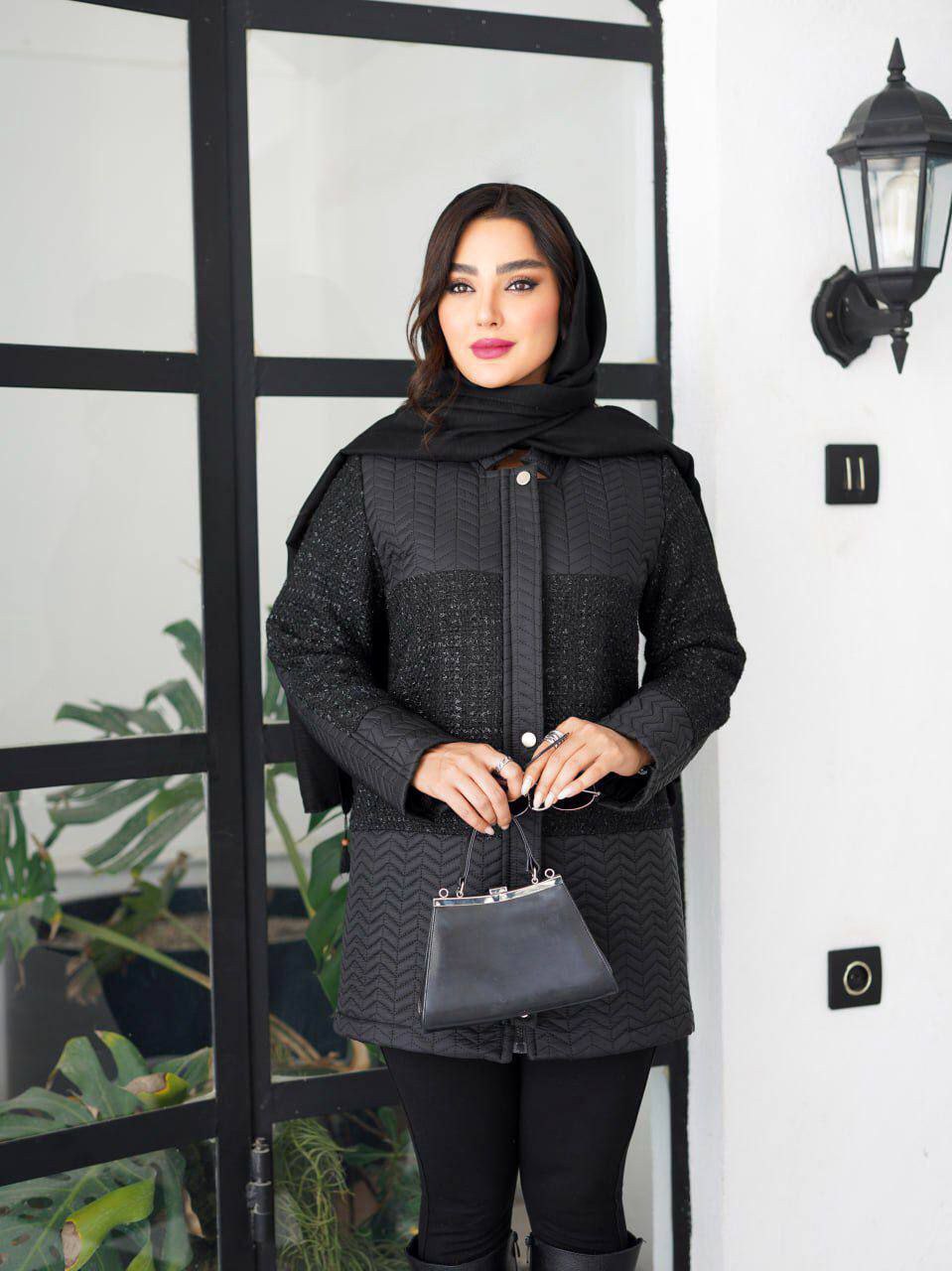 کاپشن کلاسیک ترکیب با پارچه شنل